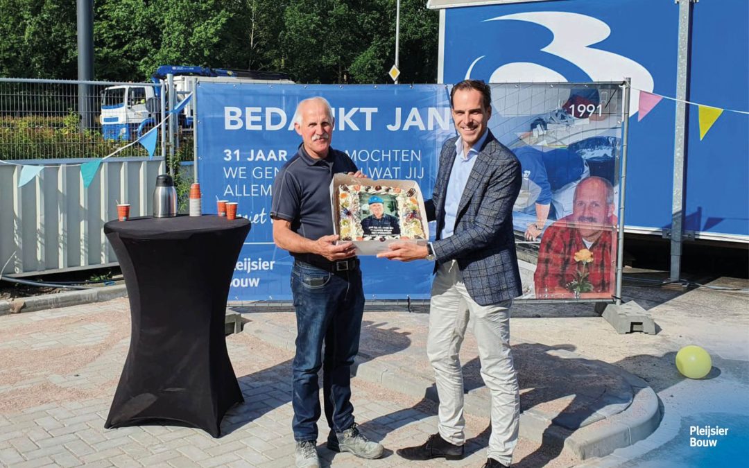 Jan Henniphof na 31 jaar Pleijsier Bouw met pensioen